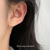 Pendientes Nalan S925 de plata esterlina con exquisito nicho de estilo coreano, con un estilo avanzado y personalidad, con una línea de amor, M05540