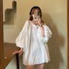 Design de Nicho Francês Vestido Branco Roupas de Outono Femininas 2025 Novo Estilo Suave Petite Saia Camisa