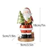 Artesanato de Enfeites Transfronteiriços Cuidadosamente Selecionados Novo Papai Noel de Natal Resina Ecológica Criativo para Casa Decorações de Natal Presentes
