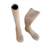 Botas Altas Elásticas Adelgazantes de Gamuza con Punta Redonda, Cremallera Trasera y Tacón de Cuña Forrado de Felpa para Mujer, Estilo Milenial, Otoño/Invierno 2026