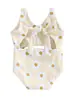 6-12M,12-18M,18-24M,2-3Años3-4Años traje de baño de una pieza para niños con flores brillantes