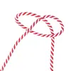 En stock 8 Lingote Poliéster Baja elasticidad Seda Rojo, Blanco y Negro Hilo Cuerda Cintura de Pantalón Cuerda de Sudadera Gorra Cuerda Núcleo Sólido Cuerda Redonda 1-12mm