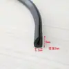 Tira Selladora de Borde de Goma en Forma de U Lámina de Acero Inoxidable Decorativa Protección de Bordes de Vidrio Tira Selladora Anti-Rayaduras Fabricante Venta al por Mayor