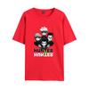 Novo Cross-border Spot My Full-time Hunter Europa e América verão V-Neck manga curta grande tamanho puro algodão T-Shirt jaqueta para homens e mulheres