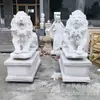 Suporta Personalização de Vários Tamanhos de Estátuas de Leão em Pedra de Mármore, Esculturas Quadradas e de Jardim em Pedra, Venda por Atacado de Fontes em Primeira Mão