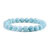 Pulsera de Cristal de Polvo de Piedra Natural de 8 mm para Mujer, Piedra de Tigre, Roca Volcánica, Pareja, Turquesa Blanca, Ágata, Pulsera de Cuentas