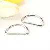 Hebilla Metálica de Hierro Niquelada en Forma de D, Anillo en Forma de D, Hebilla Semicircular, Accesorios de Ferretería para Bolsos y Ropa, Al por Mayor en Stock