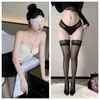 Venda Direta de Fábrica de Lingerie Sexy, Vestido Sexy com Decote Halter e Pedrarias, Alças de Renda, Design Vazado, Uniforme de Secretária Macio, Saia Bodycon