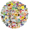 100 Pegatinas de Graffiti Mixtas Frescas y Sencillas No Repetibles para Cuadernos, Botellas de Agua, Teléfonos Móviles, Computadoras, Materiales para Manualidades