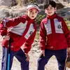 Uniforme escolar de primaria chaqueta gruesa traje de uniforme de clase para niños ropa deportiva traje de tres piezas jardín de infancia ropa de jardín otoño e invierno