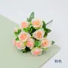 Buquê de rosas de dinheiro guirlanda de rosas arranjo de flores noiva segurando flores decoração de salão de casamento ornamentos de mesa para sala de estar em casa
