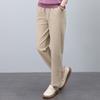 Calças casuais femininas primavera e outono finas 2024 Calças femininas de novo estilo com cintura solta Calças cáqui skinny retas para mães
