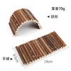 Juguete para Hámster Túnel de Madera de Manzana Nido para Evitar Columpio Hamaca Escalera Valla Suministros para Paisaje Oso Dorado