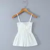 1765-26 Primavera Estilo Francês Doce Laço Babados Liso Camisola
