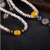 Color cera de abeja amarillo aceite de pollo ágata barril cuentas sueltas cuentas de cintura cuentas superiores pulsera de mano DIY texto juego estrella luna bodhi accesorios con cuentas
