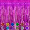 Fornecimento de cortina de seda de chuva a laser fundo de plástico decoração de parede empresa aniversário reunião anual layout shopping vitrine