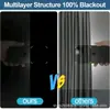 Cortinas Blackout Portátiles Transfronterizas Tafetán de Poliéster 210t Recubierto de Plata Aislante Térmico Tela para Sombrear Dormitorio Completamente Terminadas No Requiere Taladro