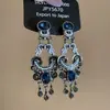 Pendientes Europeos y Americanos Transfronterizos con Forma de Gota de Agua Incrustada de Diamantes y Borla de Cruz Lujo Accesible Pendientes de Gama Alta Pendientes Exagerados de Estilo Frío para Mujer