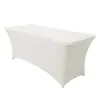 Amazon Transfronterizo Color Sólido Seda de Leche Boda Elástica Cubierta de Mesa Universal Decoración de Boda al Aire Libre Fiesta Práctico