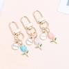 Llavero de Tulipán Colorido Transfronterizo Europeo y Americano Colgante de Letra Simple Lindo Para Siempre Colgante para Bolso de Niñas