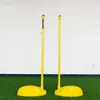 Marco de red de bádminton Un marco de red de bádminton amarillo para marco de red de gimnasio escolar postes de bádminton móviles estándar