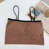 Top bandeau sexy todo a juego ropa interior estudiantes femeninas estilo coreano con tiras cruzadas en el pecho anti-exposición chaleco ins para usar por fuera venta directa de fábrica