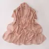 Transmissão ao Vivo Transfronteiriça de Novo Cachecol Longo de Chiffon Pérola com Corrente de Metal, Anel Duplo e Strass, Lenço de Gaze de Minoria Étnica, Lenço de Cabeça