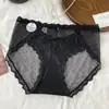Bragas Sexy de Encaje Puro Estilo Europeo y Americano para Mujer, Bragas de Malla Jacquard Triángulo, Bragas Transparentes de Cintura Baja Caladas para Chica Joven