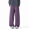 Calça Jogger Casual Esportiva de Malha Unissex, Personalizada/Pesada, Caimento Fluido, Cós Color Block, Pernas Retas