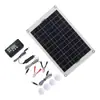Panel solar monocristalino de 50W con clip para encendedor de cigarrillos DC-DC impermeable negro controlador USB dual inteligente batería de goteo