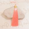 Borla redonda de seda helada de poliéster de 12 cm con hilo dorado, borla de seda helada, borla para Hanfu cheongsam hecha a mano, adornos colgantes de borla de solapa a presión, venta al por mayor