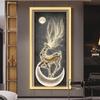 Fu Lu Shengcai Entra en la Entrada de la Casa Pintura Decorativa con Luz LED Terminando la Pintura Colgante de Puerta Pasillo Lejos Murales Luz de Lujo Gama Alta