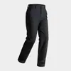 Pantalones softshell cálidos y suaves con forro de lana wenhouu para hombre y mujer, pantalones softshell compuestos de seda para exteriores, pantalones largos impermeables