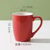 Taza de Cerámica Creativa y Sencilla, Vaso de Agua Redondo con Asa, Taza de Té para Habitación de Hotel, Taza de Regalo, Taza de Café, Taza de Té con Leche