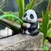 Ornamento de Panda Lindo Pescando para Dropshipping Muñeca de Jardinería Micro Paisajismo Regalo Decoración de Planta en Maceta de Resina