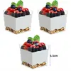 Copos de Sobremesa Prontos de Fábrica, Copos de Embalagem de Plástico Rígido, Mousse Gelatina Pudim, Sorvete de Serragem, Copos de Sobremesa para Sorvete
