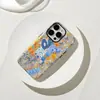 Estilo Curativo Artístico Ilustração Retrô Design de Gato e Flor Maçã 18 Pro Max Capa de Celular Magnética Película Fosca Capa Dura
