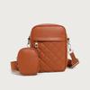 Bolso de Hombro Casual Nuevo de Otoño e Invierno para Mujer, Clásico Bolso Acolchado Vertical Bordado con Mini Monedero para Llaves