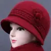 Sombrero de Invierno para Personas de Mediana Edad y Mayores, Sombrero de Lana Tejida de Pelo de Conejo para Mujer, Sombrero de Pescador Grueso con Felpa para Proteger del Frío y las Orejas, Cálido