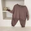 Conjunto de Moletom Infantil 2026 Primavera e Outono Novo Estilo Coreano Meninos e Meninas Esportivo Duas Peças Casual Conjunto para Jardim de Infância