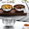 Soporte directo de fábrica bandeja de té de madera personalizada tres cuencos cuenco de fruta de acero inoxidable mesa de té para el hogar cuenco para aperitivos bandeja para frutos secos