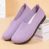Zapatos para Madre de Mediana Edad y Anciana, Zapatos de Suela Plana para Ancianos, Zapatos de Tela del Viejo Pekín, Zapatos Antideslizantes de Suela Blanda