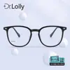 Armazón de Gafas para Miopía Dr.Lolly Ultra-Ligero Tr90 para Hombre, Se Pueden Montar Lentes, Gafas de Armazón Ovalado Retro Trendy Coreano