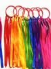 Amazon Dança do Arco-Íris Pipa de Mão Fita Colorida Brinquedo de Fita Pulseira de Fita Adereços Esportivos