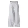 Pantalones casuales grises de pierna ancha, pantalones deportivos, nuevo estilo primavera 2026, de cintura alta, holgados, adelgazantes, estilo casual, pantalones de chándal banana