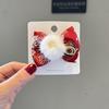 Tocado para niñas, horquilla festiva con borla y lazo para niños, horquilla para el cabello estilo chino para bebé, accesorios para el cabello de Año Nuevo