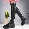 Outono e Inverno Transfronteiriços Novo Produto de Exportação 35-43 Botas Longas Femininas Prontas Sobre o Joelho Botas de Salto Alto Femininas de Bico Redondo