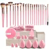 Set de 40 Piezas de Herramientas de Belleza Esponja de Maquillaje Esfera Limpiadora Facial Set de Brochas de Maquillaje Xiyin Te Transfronterizo