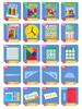 Conjunto de Materiais Didáticos de Matemática para Alunos da Primeira Série do Ensino Fundamental, Contadores, Formas Geométricas, Varetas de Contagem, Ferramentas de Aprendizagem em Sala de Aula, Educação Infantil Montessori