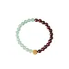 Nueva serie de Jade Dongling estilo chino, diseño de doble hilo de sándalo, pulsera de un solo hilo, colección de rosarios budistas de madera, pulsera de cuentas de madera